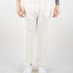 Pantalone Bianco in lino con elastico PA3702 2 I'M BRIAN 