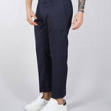 Pantalone Cooper Blu in fresco lana