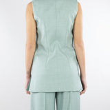Gilet Salvia in tramato light GL00101TTEL0014 V0768 SIMONA CORSELLINI 