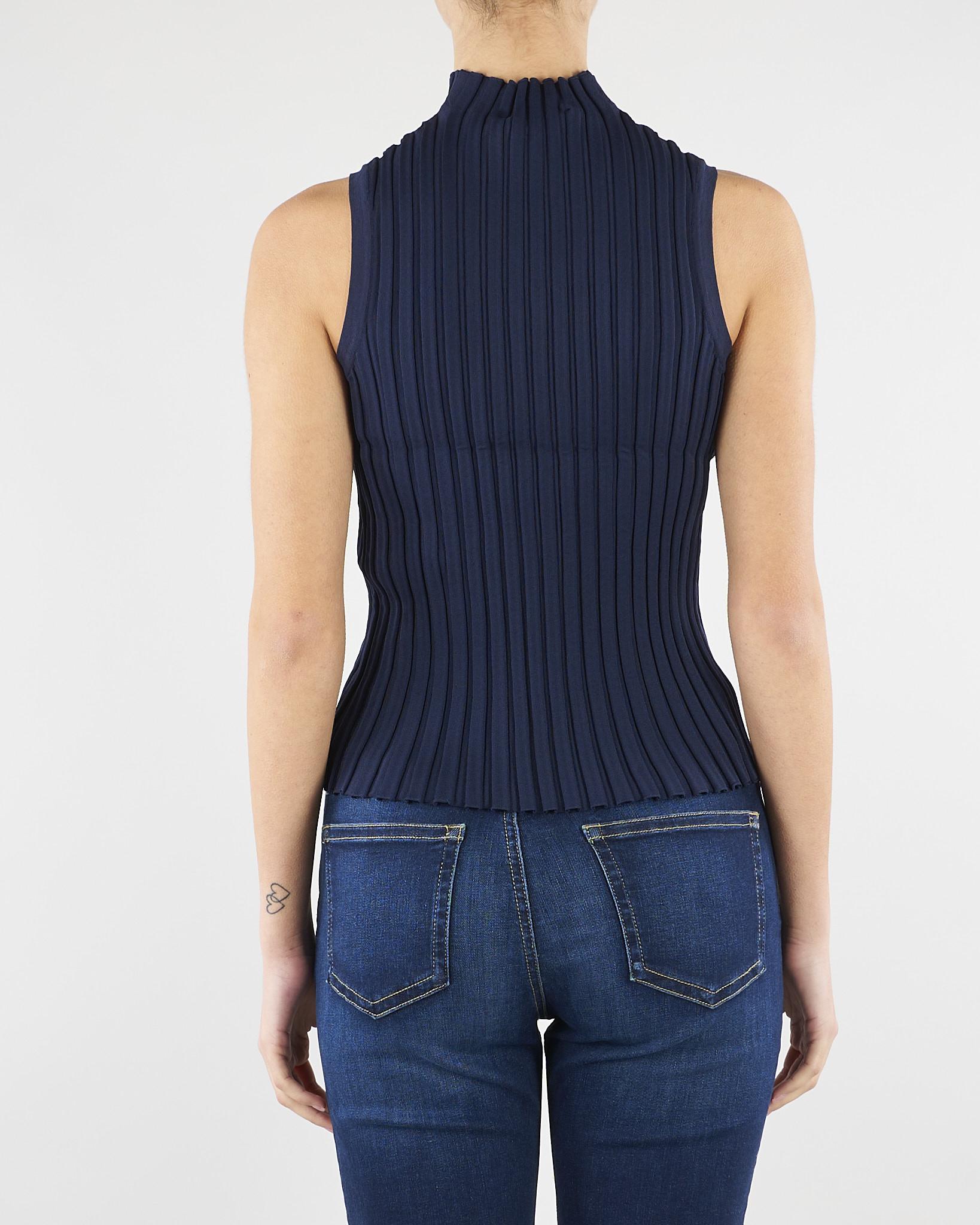 Maglia Blu in filato di viscosa stretch WKDBAUTTA 8 MAX MARA WEEKEND 
