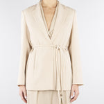 Giacca Beige con cintura GI00901TVIS0025 V0778 SIMONA CORSELLINI 