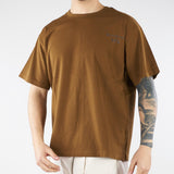 T-shirt Boxy Tabacco con logo e maxi stampa sul retro HTEM321202 917 ACUPUNCTURE 