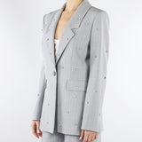 Blazer Grigio in tela stretch con cristalli MLLPASSO 1 MARELLA 