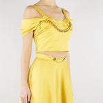 Top Sun in cotone stretch con collana TO04861E2 EV4 ELISABETTA FRANCHI 