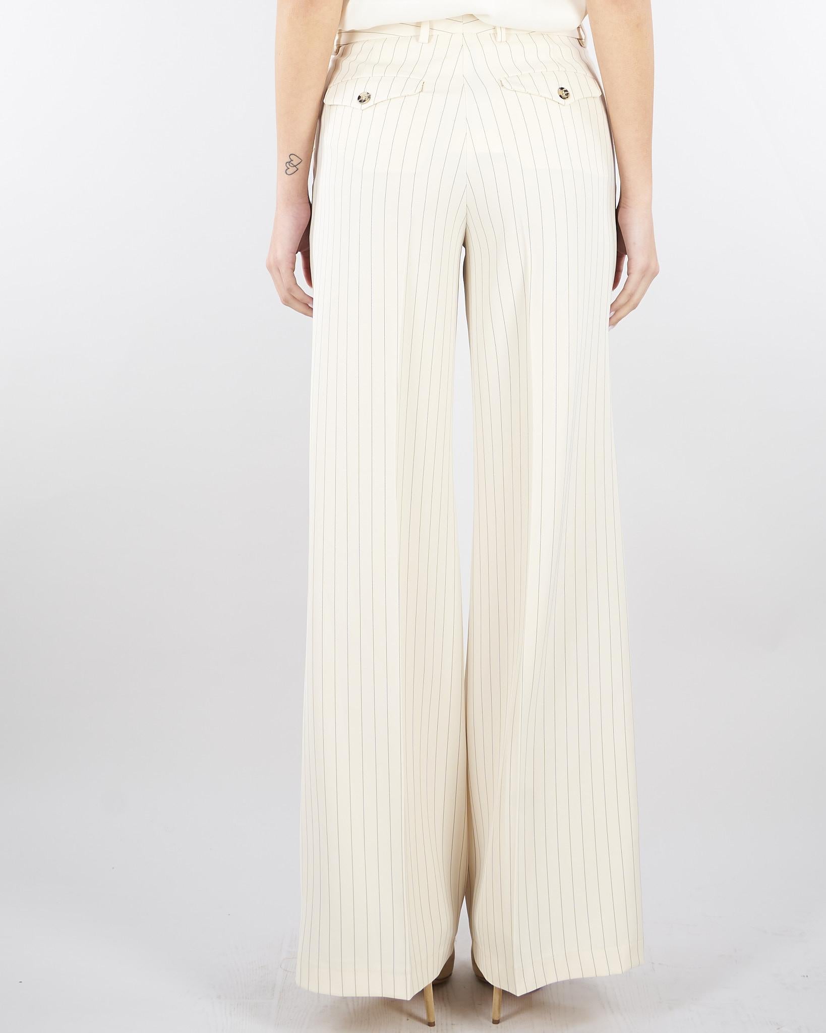 Pantalone Burro Gessato TAB0206 02 VICOLO 