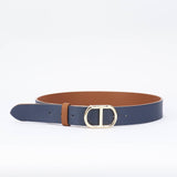 Cintura reversibile con fibbia Oval T a scatto Twinset