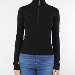 Dolcevita Nero a costine in maglia 8K0323K274 K103 PATRIZIA PEPE 