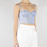 Top Oxford in taffettà di nylon a righe TO05362E2 019 ELISABETTA FRANCHI 