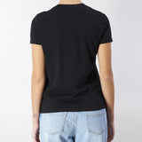 T-shirt in jersey con spilla gioiello