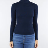Maglia lupetto Blu a coste in lana TT3111 11956 TWIN SET 