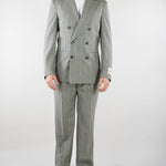 Abito Verde gessato doppiopetto 27NZ112767270 50 CORNELIANI 
