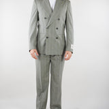 Abito Verde gessato doppiopetto 27NZ112767270 50 CORNELIANI 