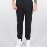 Pantaloni Blu in jersey waffle