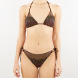 Bikini triangolo full strass degradé con slip regular Miss Bikini V4212S FAFO MISS BIKINI 