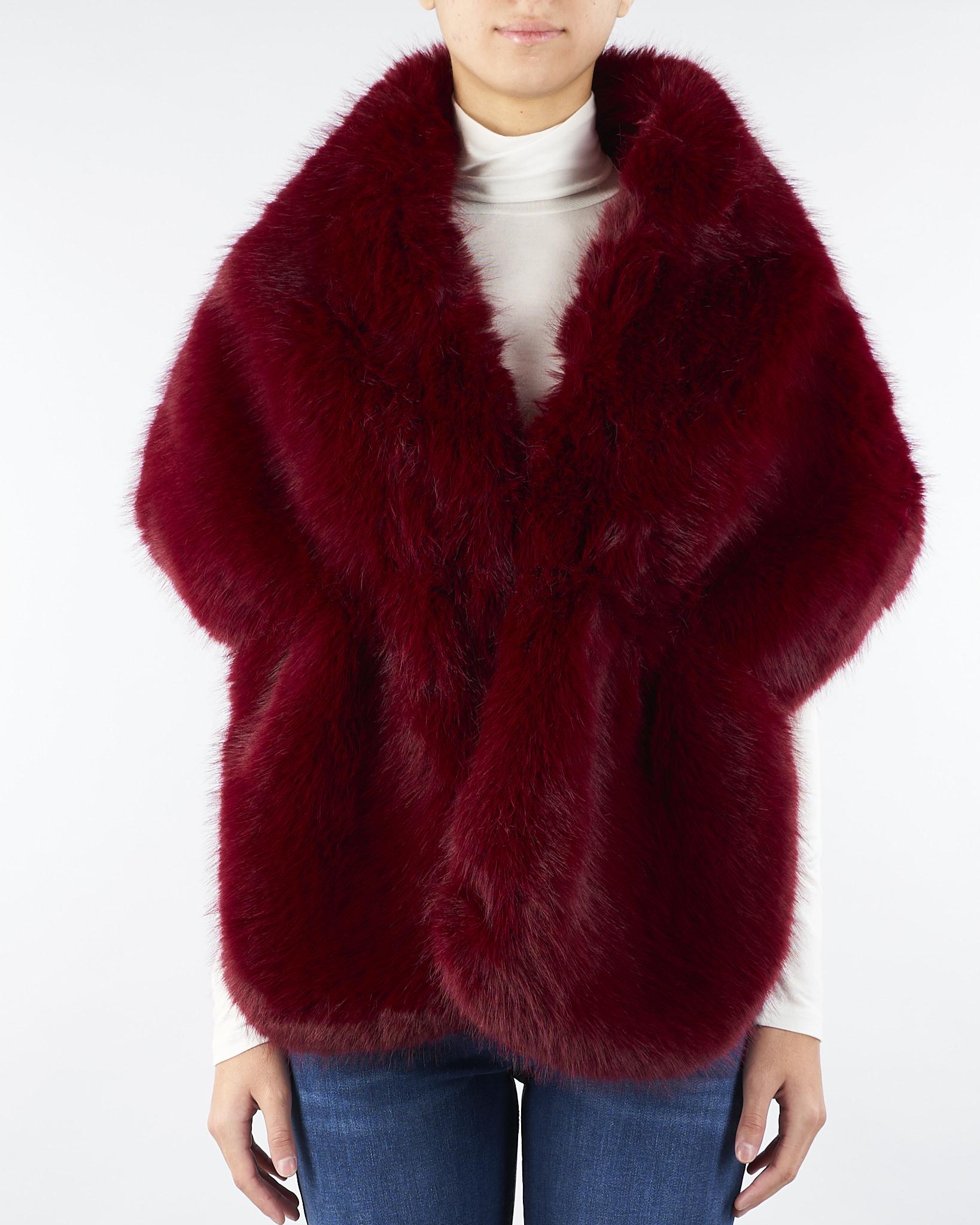 Stola Bordeaux in Ecopelliccia NS076 50 NO SECRETS 