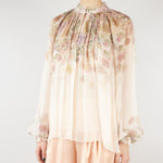 Blusa Rosa in creponne a fiori TT2562 13588 TWIN SET 
