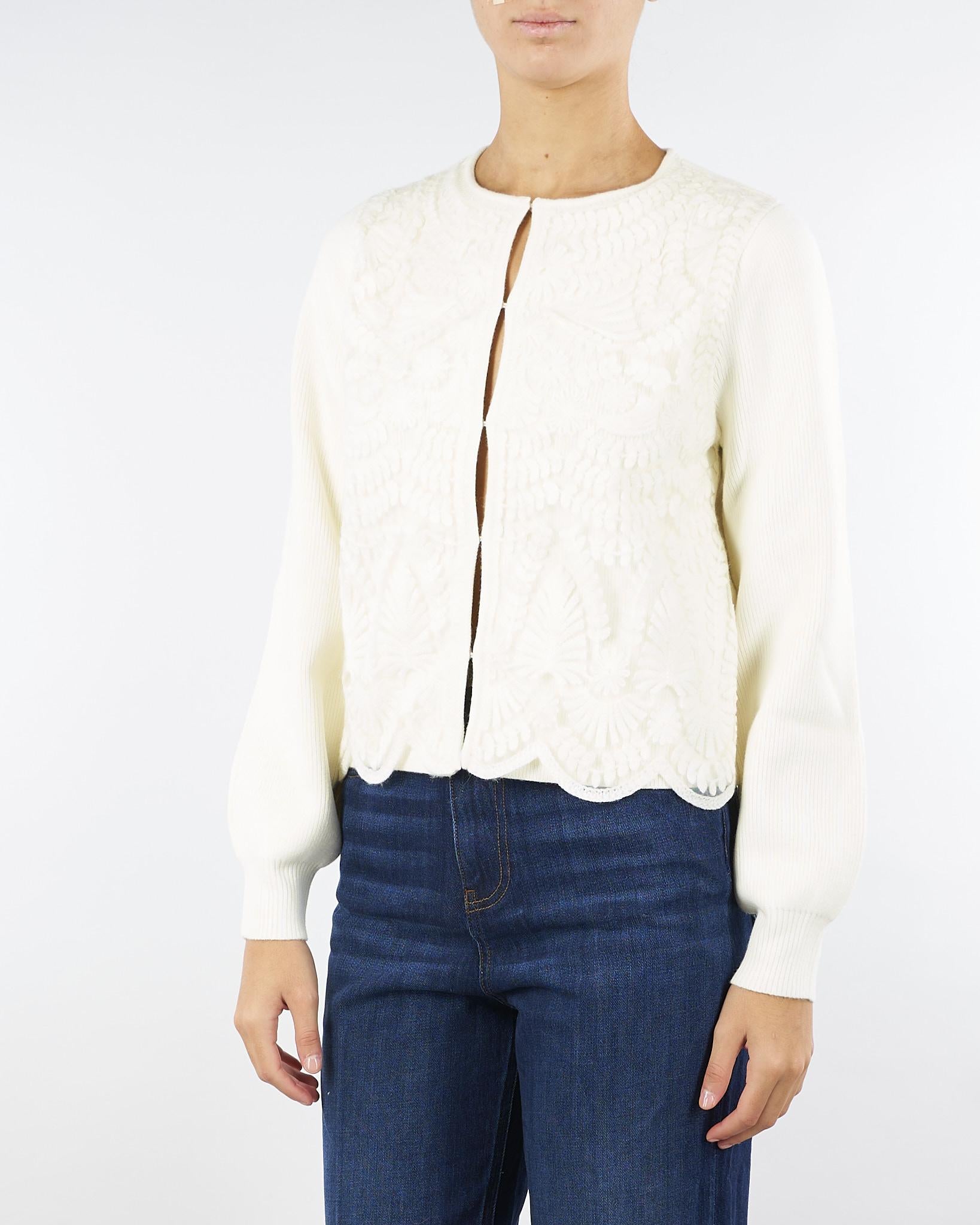 Cardigan jacquard Panna TT3453 282 TWIN SET 