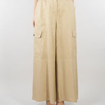 Pantalone Cargo Sabbia in gabardina di lino WKIFINALE 1 MAX MARA WEEKEND 