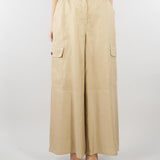 Pantalone Cargo Sabbia in gabardina di lino WKIFINALE 1 MAX MARA WEEKEND 