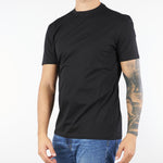 T-shirt Nero in cotone elasticizzato L1TFW25266567 D001 LOW BRAND 