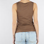 Top Nocciola in jersey lucido con strass all over MLMORATABLING 1 MARELLA 