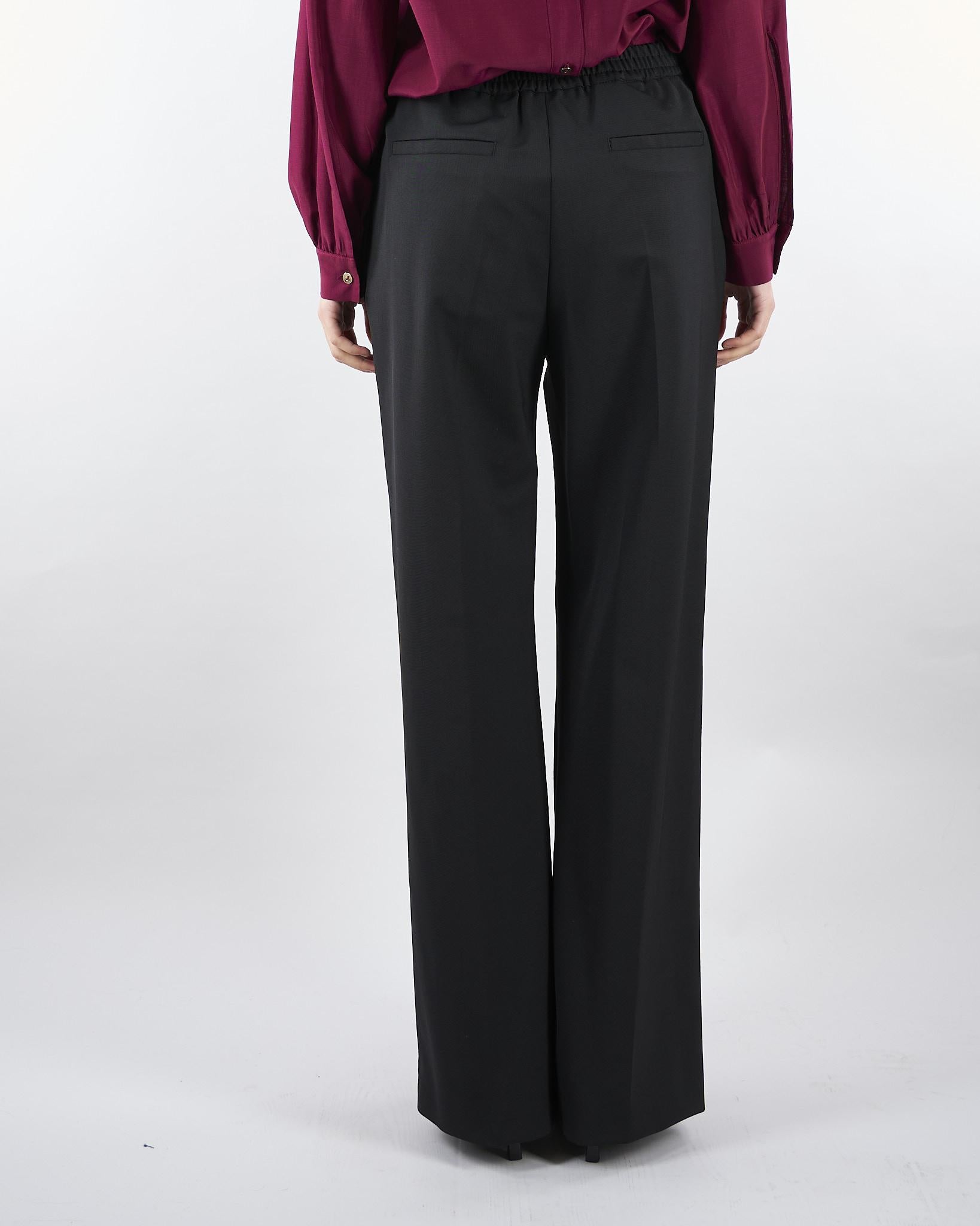 Pantalone Nero in Gabardina di lana tecnica PETRA 3 MAX MARA WEEKEND 