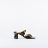 Mules Nero con tacco intrecciato