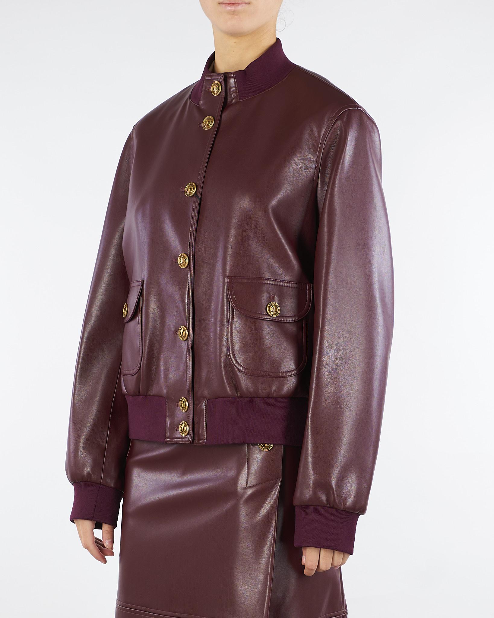 Giacca Bordeaux effetto pelle con bottoni TP2232 5609 TWIN SET 