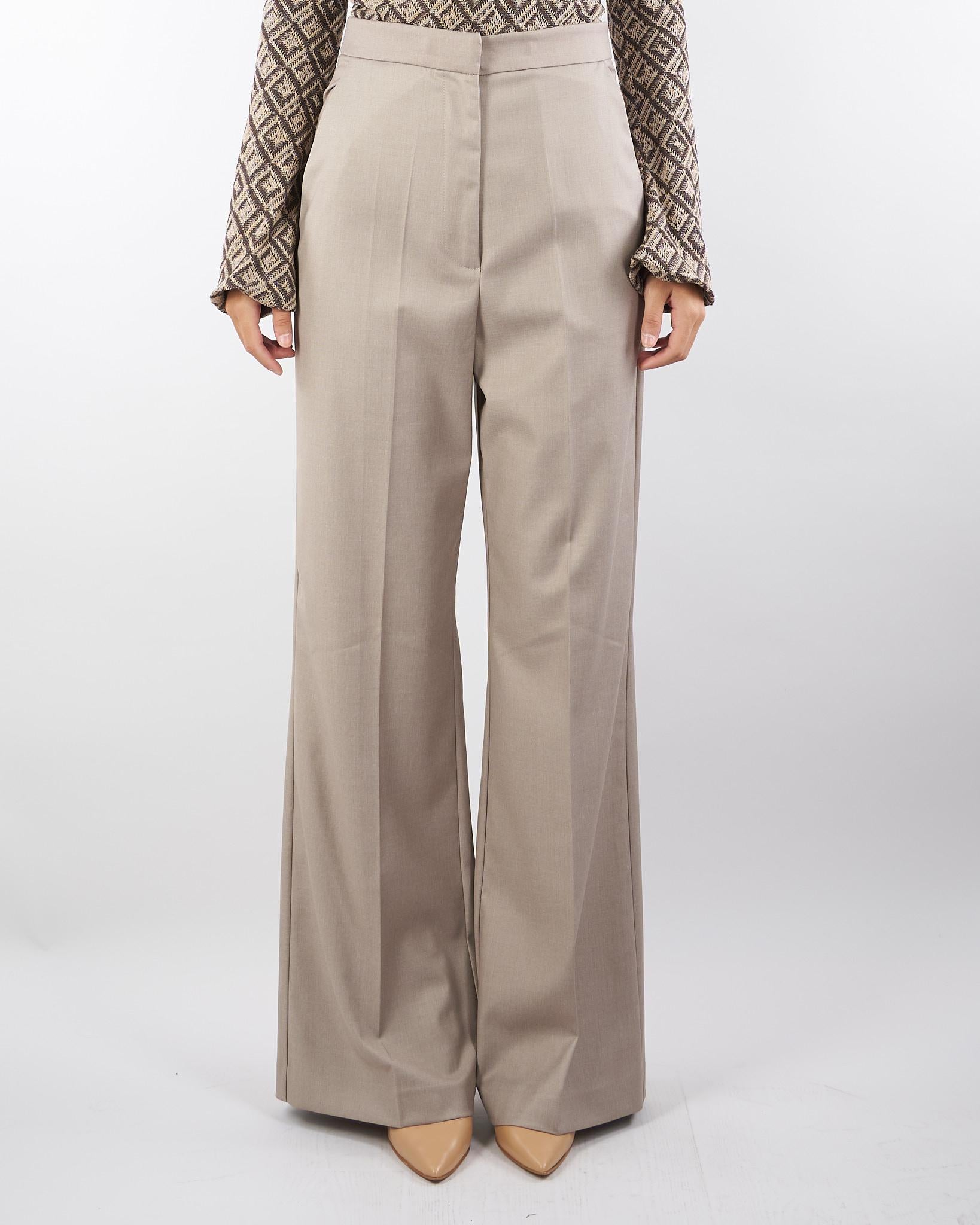 Pantalone Taupe wide leg BHPA010A 35 BOHEMIAN VI 