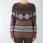 Maglia jacquard Marrone D47EM035EA1 MFA70 ERMANNO BY ERMANNO SCERVINO 