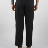 Pantalone Nero in lino con elastico PA3702 9 I'M BRIAN 