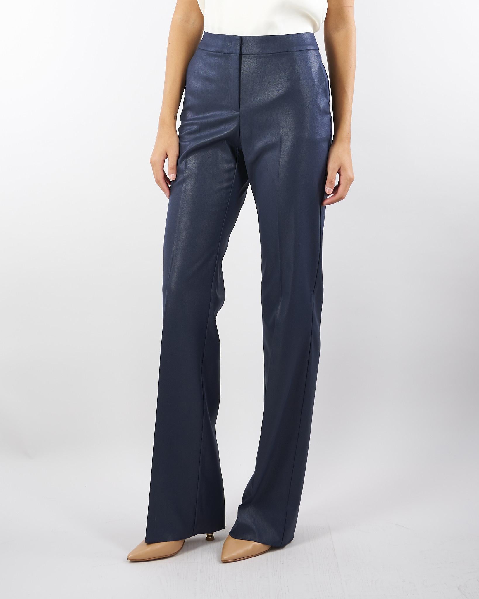 Pantaloni Blu flare fit laminati AGIO 2 PENNY BLACK 