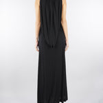 Abito Nero in jersey con accessorio al collo D0241100 01 CLIPS 