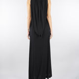 Abito Nero in jersey con accessorio al collo D0241100 01 CLIPS 