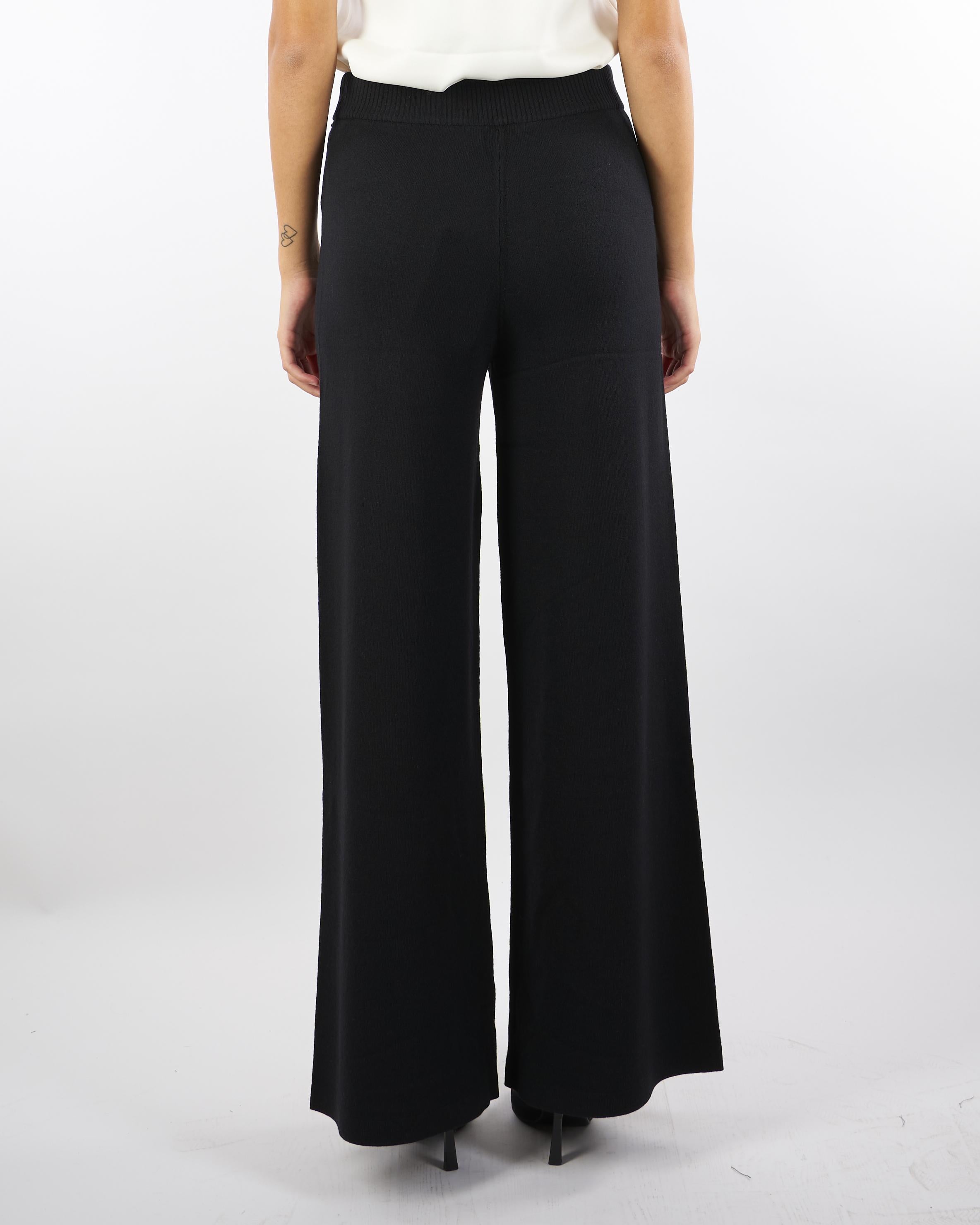 Pantaloni Nero ampi in maglia ADAM 13 PENNY BLACK 
