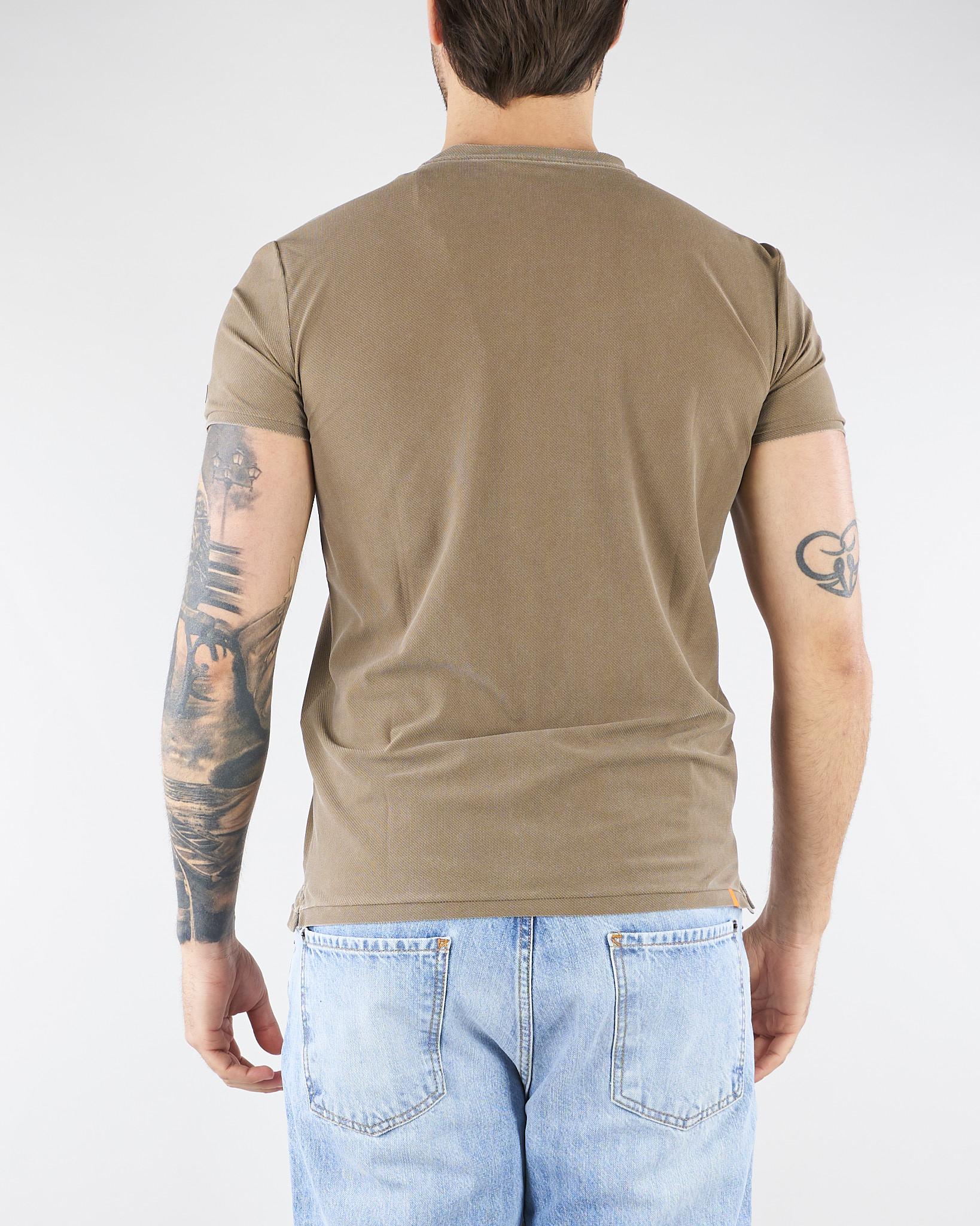 T-shirt Taupe Techno Wash Piquè Shirty 26218 84 RRD 