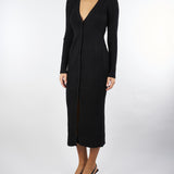 Abito Nero in maglia jacquard TT3222 6 TWIN SET 