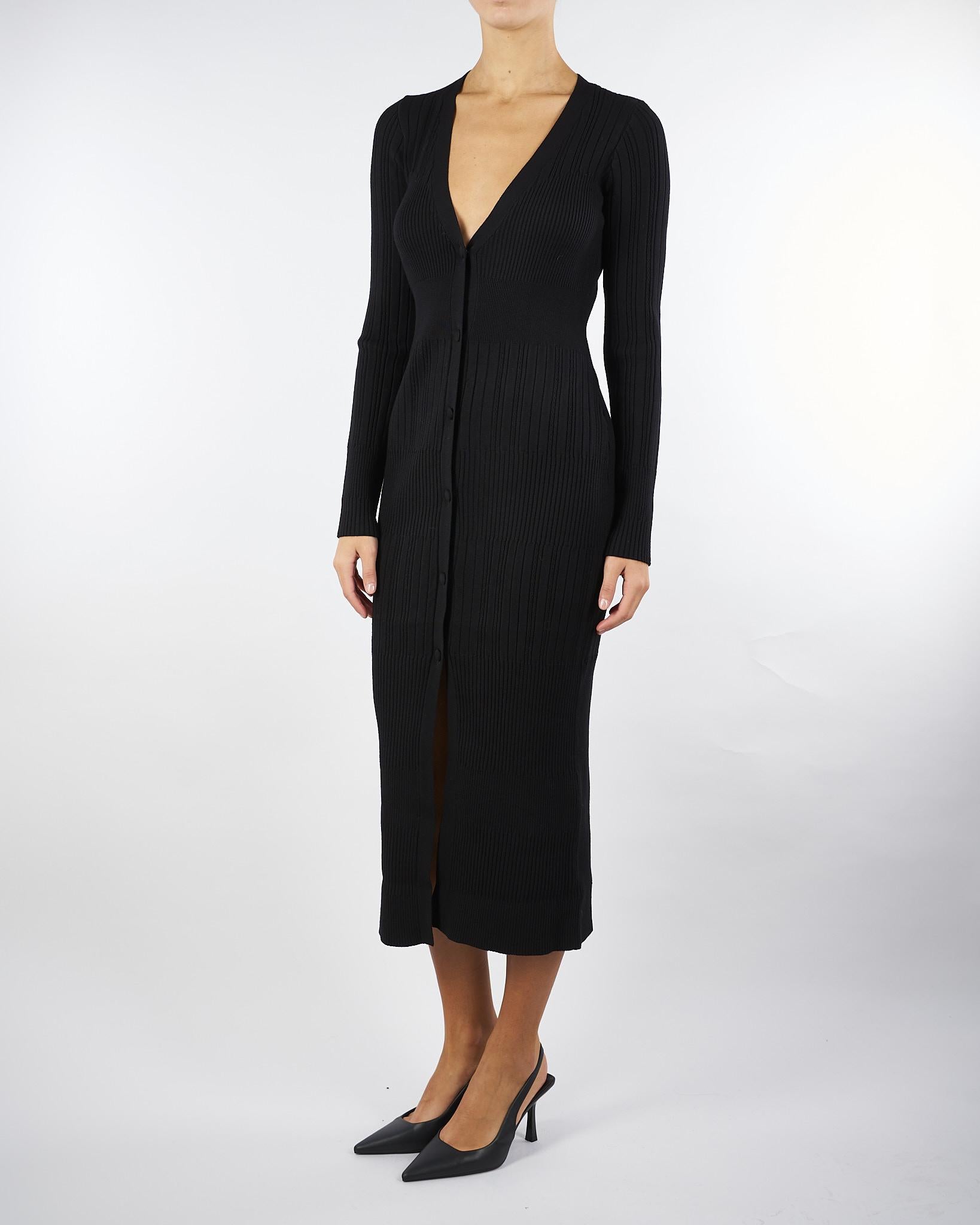 Abito Nero in maglia jacquard TT3222 6 TWIN SET 