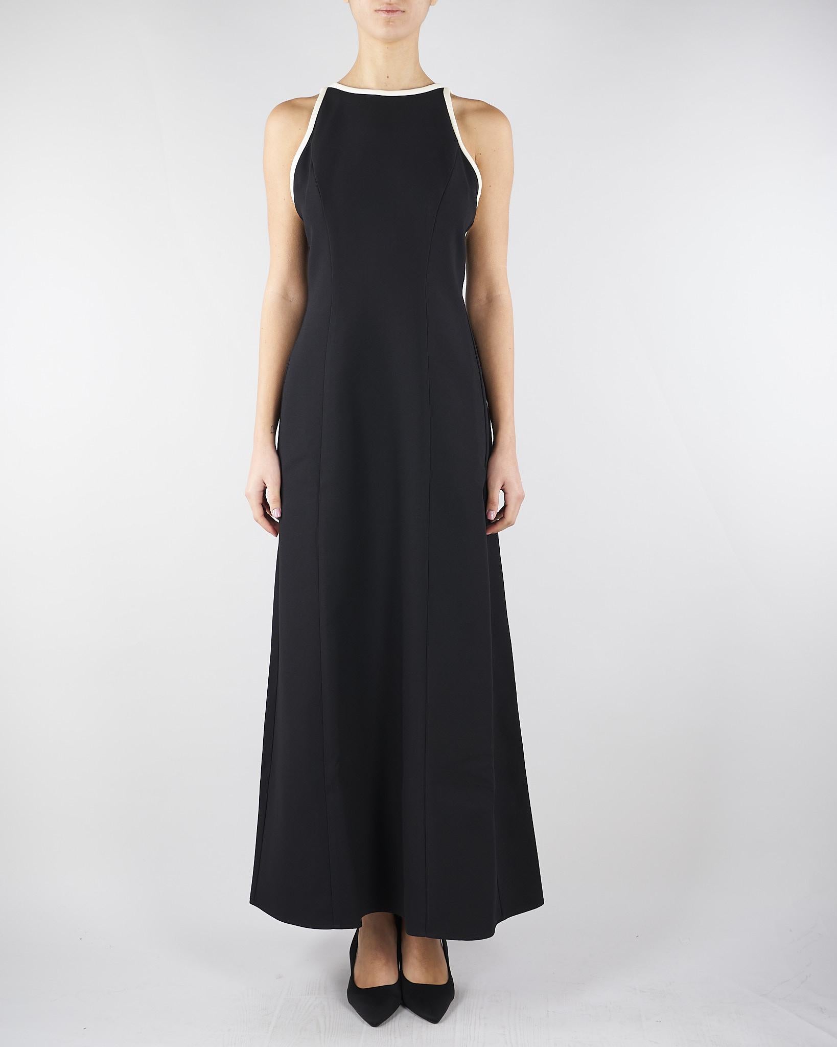 Abito Nero-Bianco in envers satin con schiena scoperta MLTSAPORE 1 MARELLA 