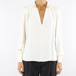 Camicia Milk in georgette con dettaglio gioiello CA12356E2 DZ9 ELISABETTA FRANCHI 