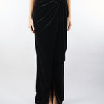 Gonna Nero in velluto con fiocco AT301 99 ATELIER LEGORA 