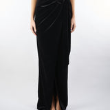 Gonna Nero in velluto con fiocco AT301 99 ATELIER LEGORA 