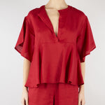 Blusa Rosso in lino SP5LE033 4031 ICONA 