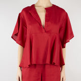 Blusa Rosso in lino SP5LE033 4031 ICONA 