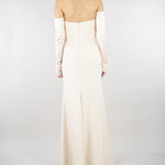 Abito Crema in satin AT120 3 ATELIER LEGORA 