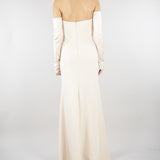 Abito Crema in satin AT120 3 ATELIER LEGORA 