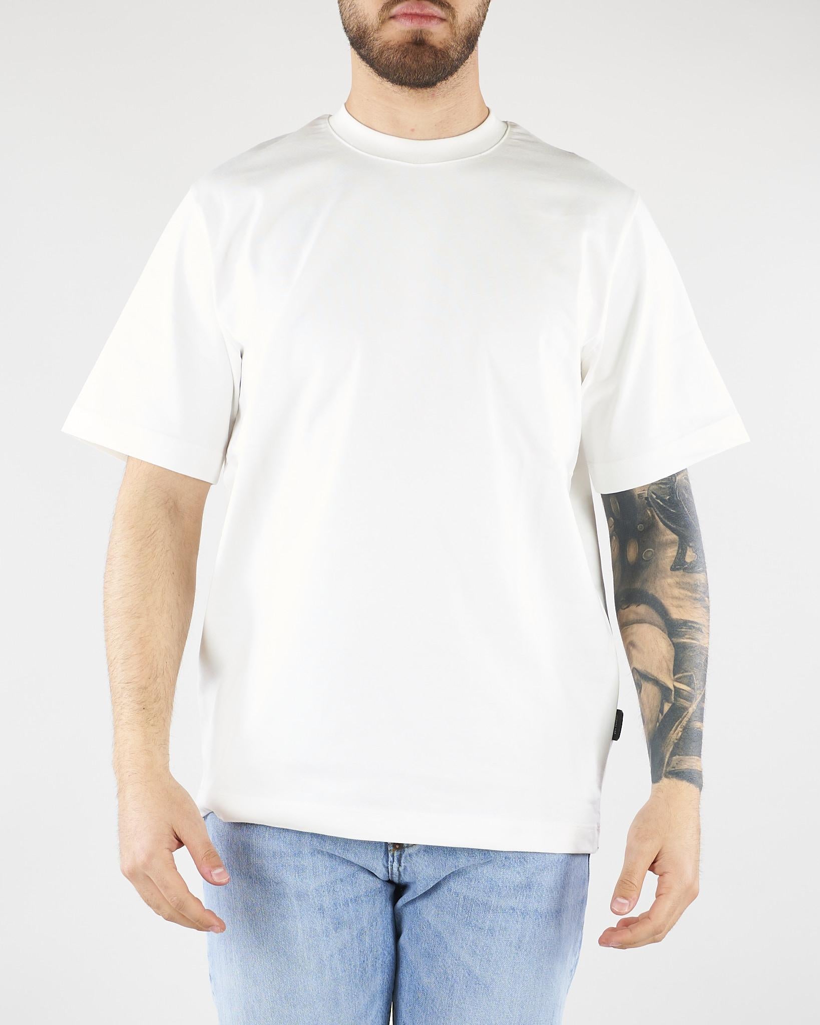 T-shirt Bianco in cotone pesante Relaxed fit XM4261 1 YES LONDON 