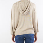 Maglia Sabbia Costa con zip e cappuccio COSTA 45 NENETTE 