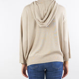 Maglia Sabbia Costa con zip e cappuccio COSTA 45 NENETTE 