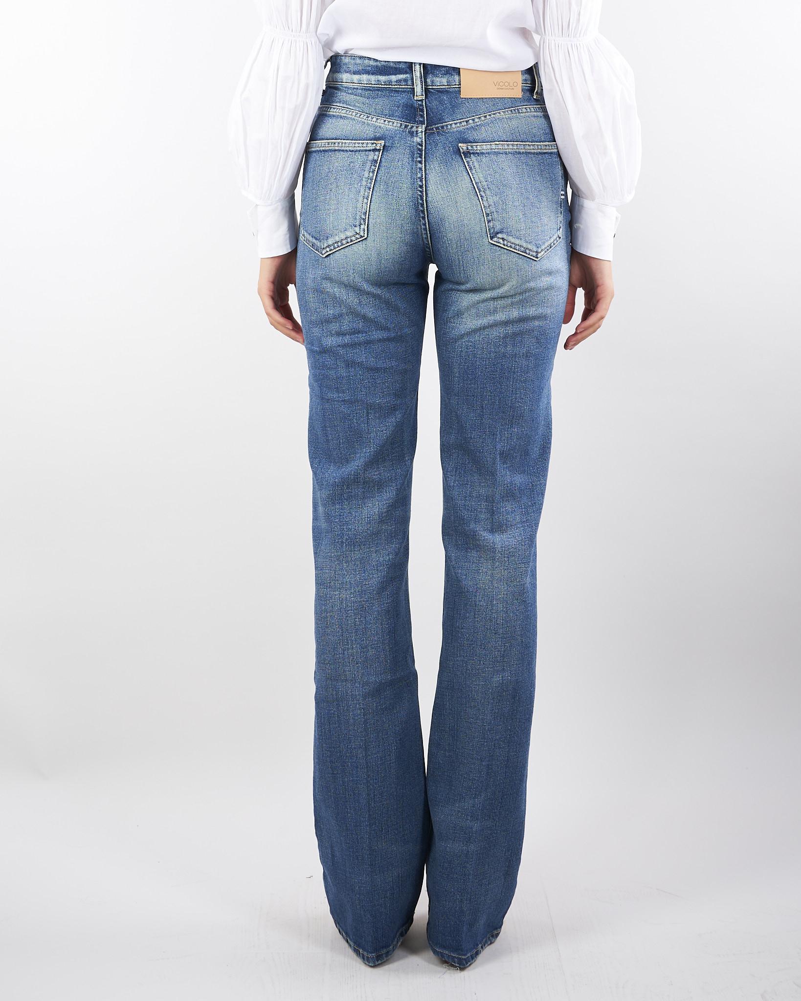 Jeans Denim Linette Flare Fit<BR/> DF5030 47 VICOLO 